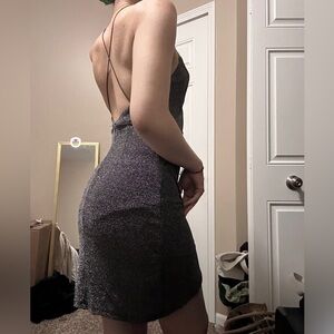 strappy glitter party dress